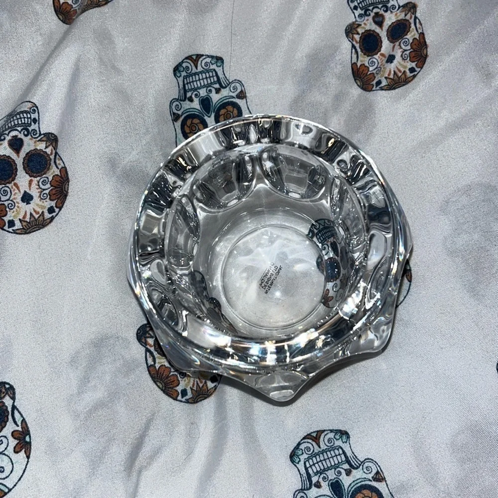 dansk intl design glass votive tealight candle holder objet d'art denmark scandi